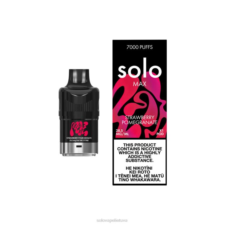 Solo MAX ankštis braškių granatų 6H68F84 | Solo Vape Near Me