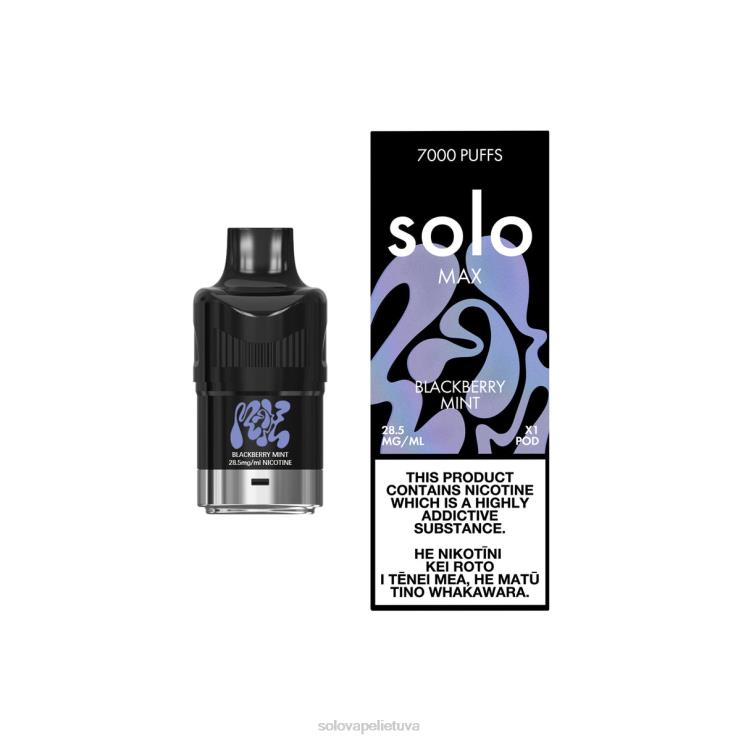 Solo MAX ankštis gervuogių mėtų 6H68F73 | Solo Vape Lietuva