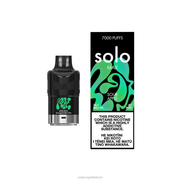Solo MAX ankštis rūgštus obuolys 6H68F80 | Solo Vape Near Me