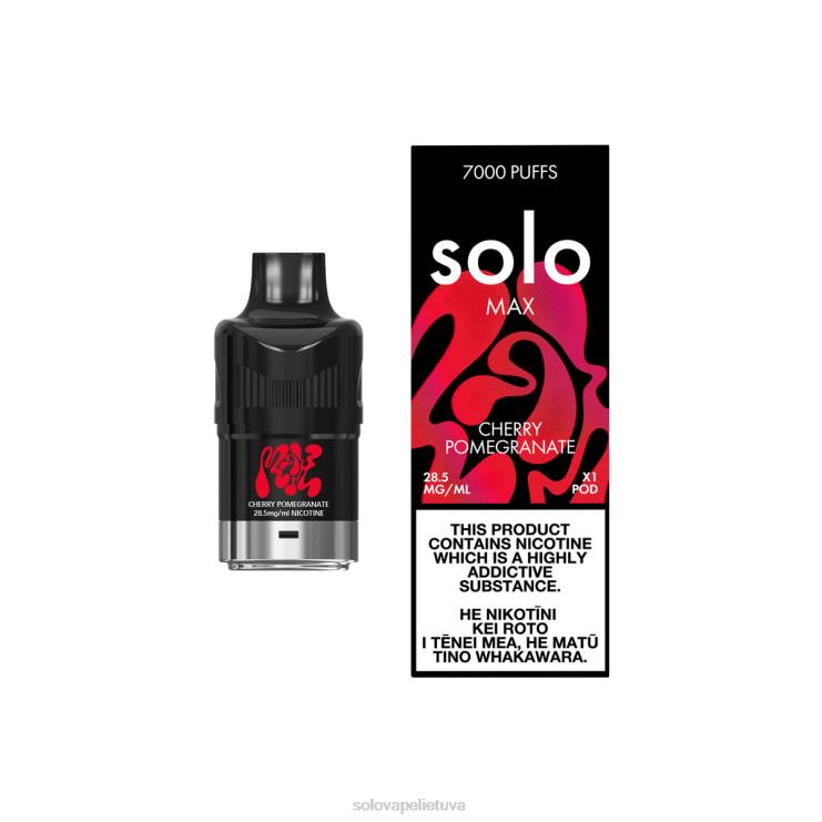 Solo MAX ankštis vyšnių granatas 6H68F83 | Solo Vape Disposable