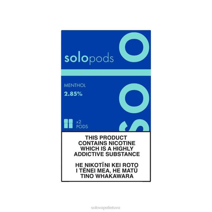 Solo pakaitinė dėžutė 2 pak mentolis 6H68F51 | Solo Vape Disposable