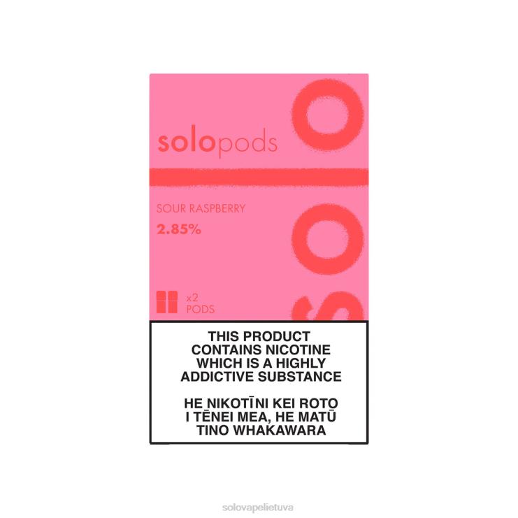 Solo pakaitinė dėžutė 2 pak rūgščių aviečių 6H68F59 | Solo Vape Disposable