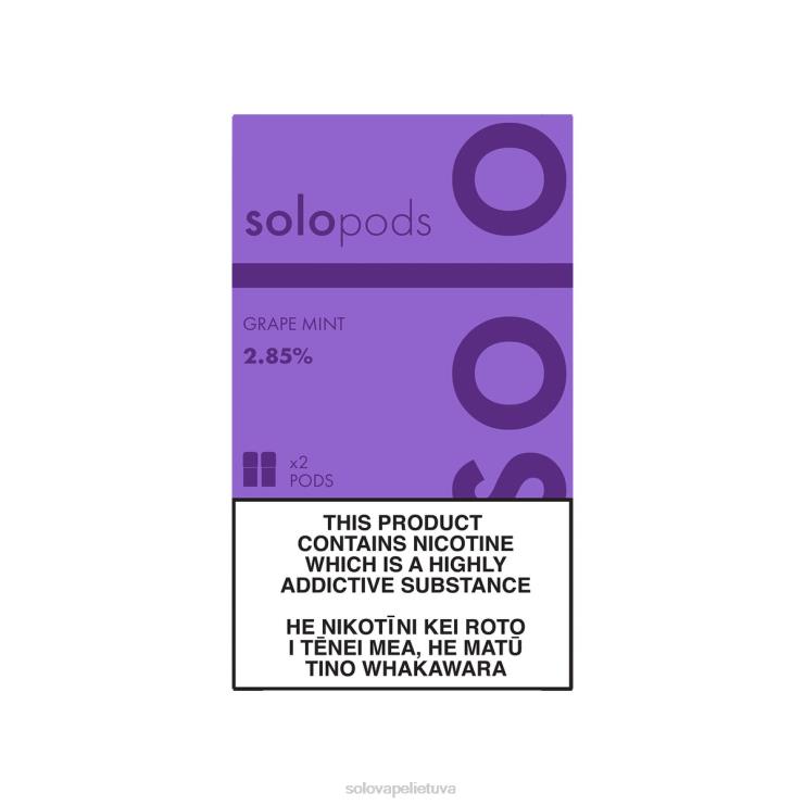 Solo pakaitinė dėžutė 2 pak vynuogių mėtų 6H68F54 | Solo Vape Kaina