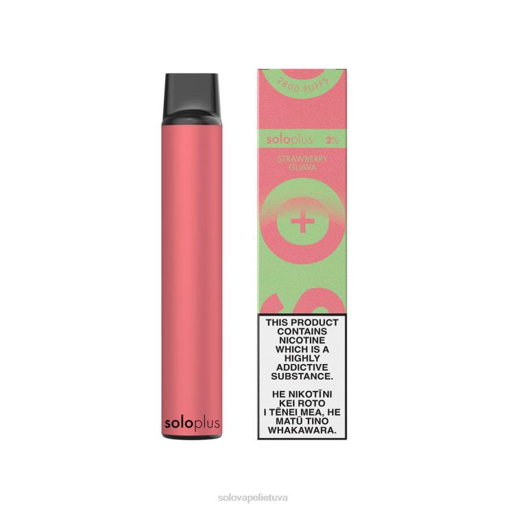 Solo Plus vienkartinė vape rojaus kolekcija braškių gvajavos 6H68F37 | Solo Vape Lietuva