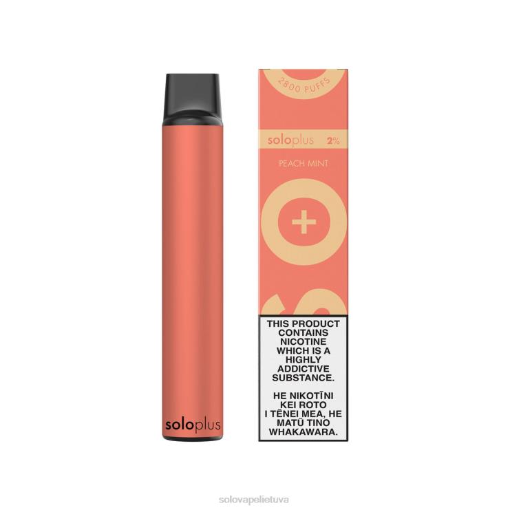 Solo Plus vienkartiniai garai persikų mėtų 6H68F23 | Solo Vape Disposable